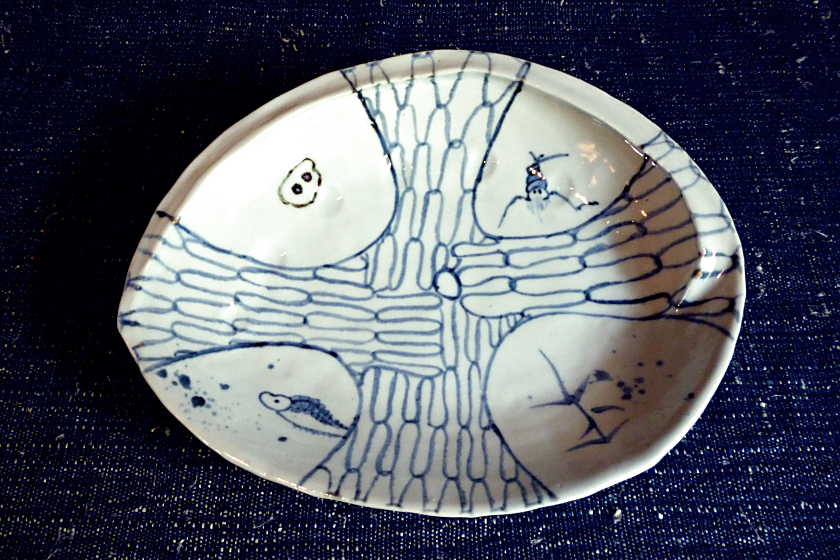 白磁絵付け皿